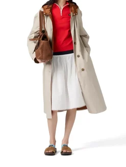 Slubbed Poplin Skirt