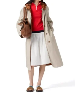 Slubbed Poplin Skirt