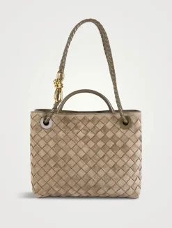 Small Andiamo Intrecciato Suede Bag
