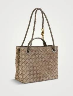Small Andiamo Intrecciato Suede Bag