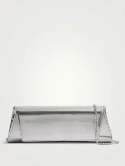 Small Anouk Mirrored Leather Clutch