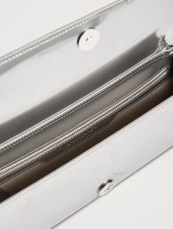 Small Anouk Mirrored Leather Clutch