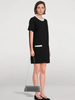 Small Anouk Mirrored Leather Clutch