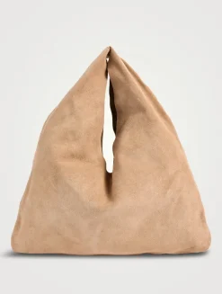 Small Bindle Suede Tote Bag