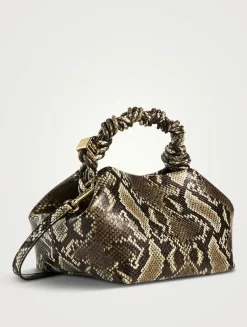 Small Bou Shoulder Bag In Snakeskin Print