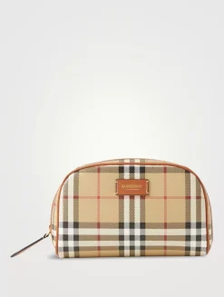 Small Check Travel Pouch