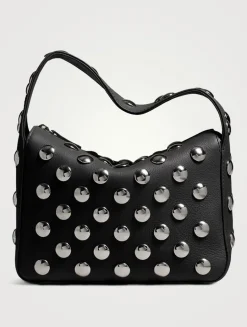 Small Elena Embellished Leather Bag