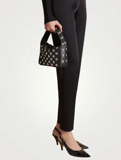 Small Elena Embellished Leather Bag