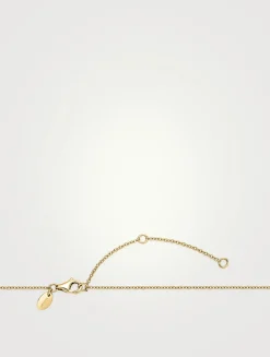 Small Essentials 18K Gold Pear Pendant Necklace With Diamonds