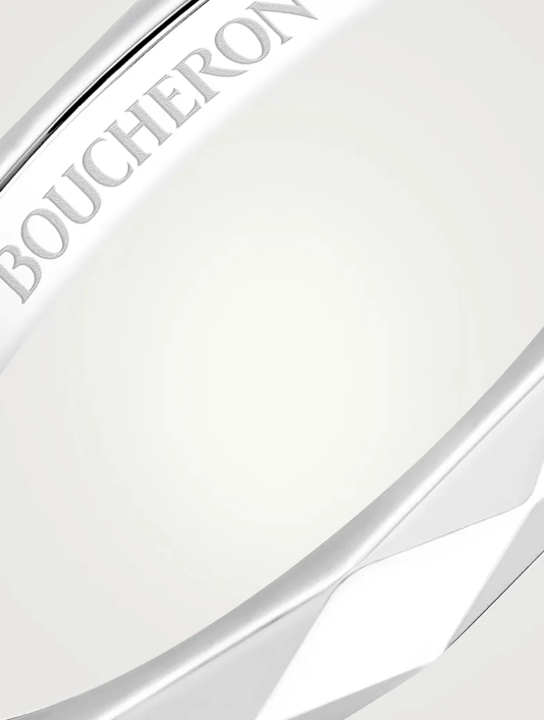 Small Facette Platinum Wedding Band