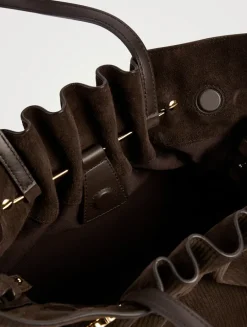 Small Ferragamo Soft Suede Shoulder Bag