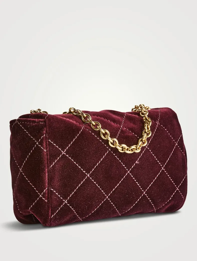 Small Heritage Velvet Shoulder Bag