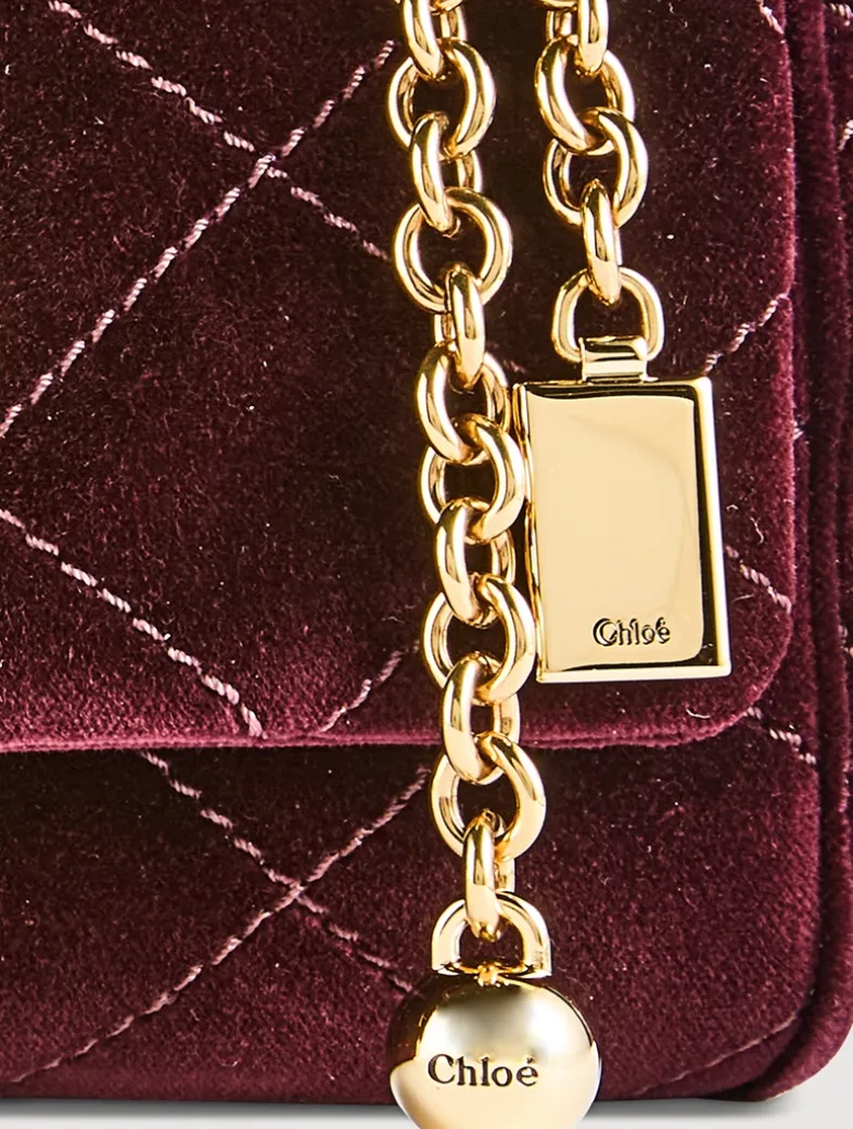 Small Heritage Velvet Shoulder Bag