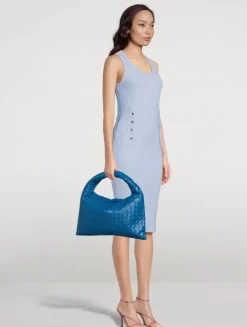 Small Hop Intrecciato Leather Shoulder Bag