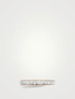 Small Iconica 18K Rose Gold Ring With Diamonds