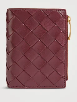 Small Intrecciato Leather Bifold Wallet