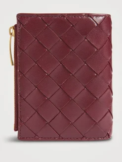 Small Intrecciato Leather Bifold Wallet