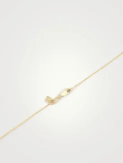 Small 14K Gold Evil Eye Coin Necklace With Diamond