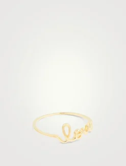 Small 14K Gold Love Ring