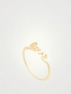 Small 14K Gold Love Ring
