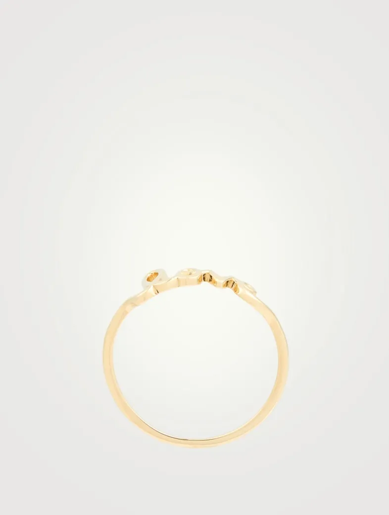 Small 14K Gold Love Ring