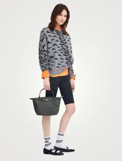 Small Le Pliage Green Top Handle Bag