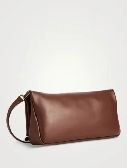 Small Magenta Leather Crossbody Bag