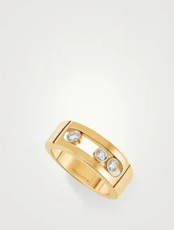 Small Move Joaillerie Gold Ring With Diamonds