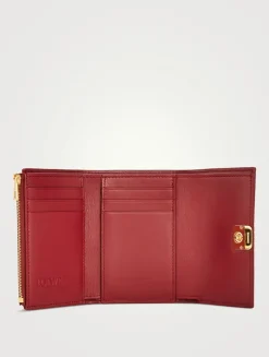 Small Puffer Anagram Leather Wallet