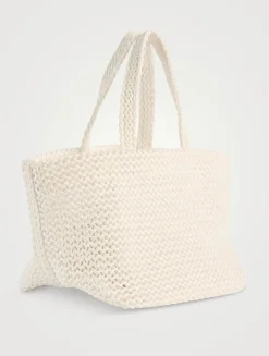 Small Punch Woven Tote Bag