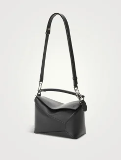 Small Puzzle Edge Leather Bag