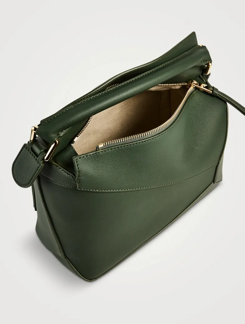 Small Puzzle Edge Leather Bag