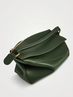 Small Puzzle Edge Leather Bag