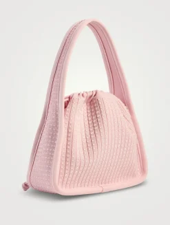 Small Ryan Crystal Rib-Knit Shoulder Bag
