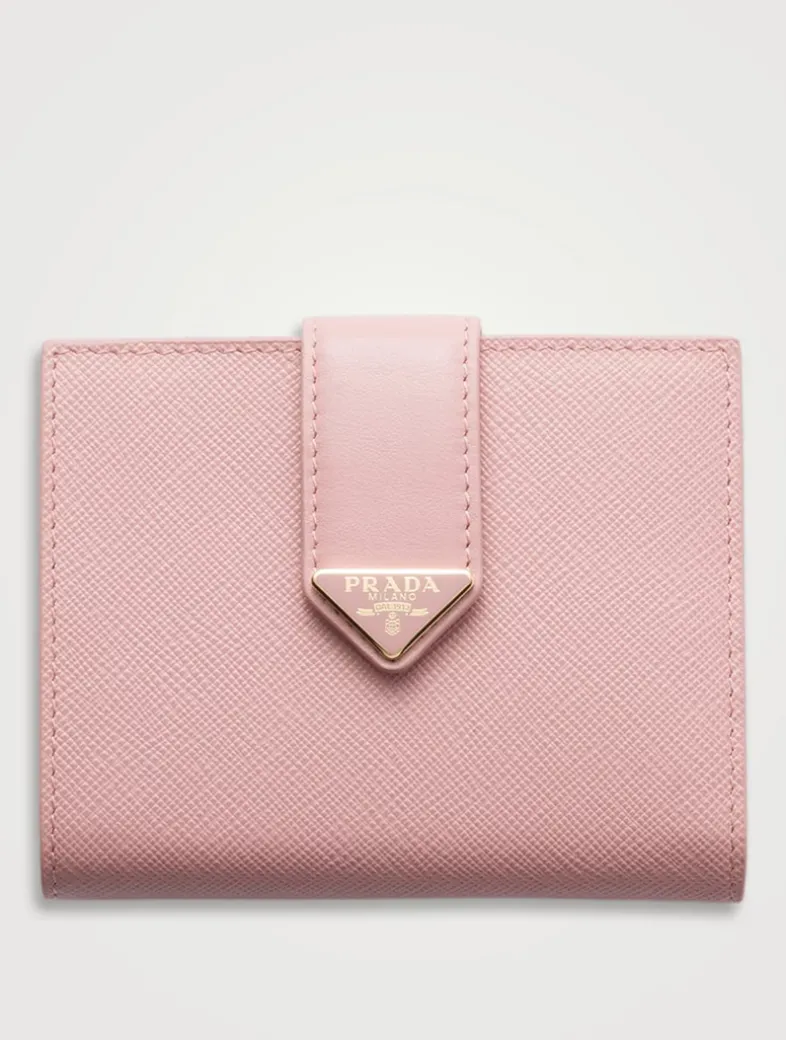 Small Saffiano And Smooth Leather Wallet