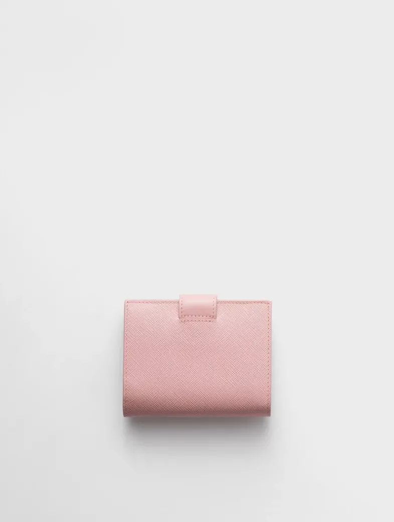 Small Saffiano And Smooth Leather Wallet