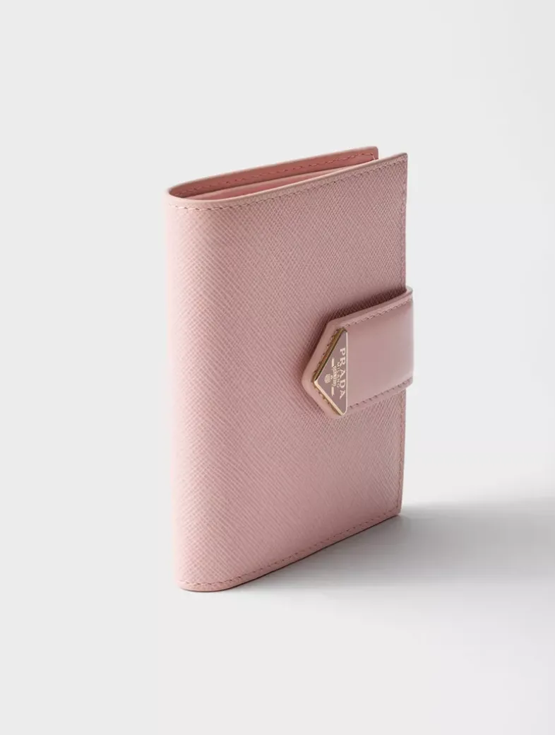 Small Saffiano And Smooth Leather Wallet