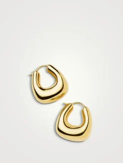 Small Sculptural Chubby Hoop Earrings