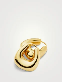 Small Sculptural Chubby Hoop Earrings