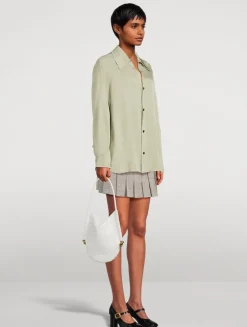 Small Solstice Intrecciato Leather Shoulder Bag