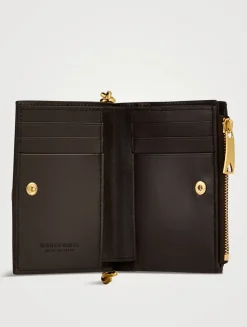 Small Solstice Intrecciato Leather Bifold Wallet