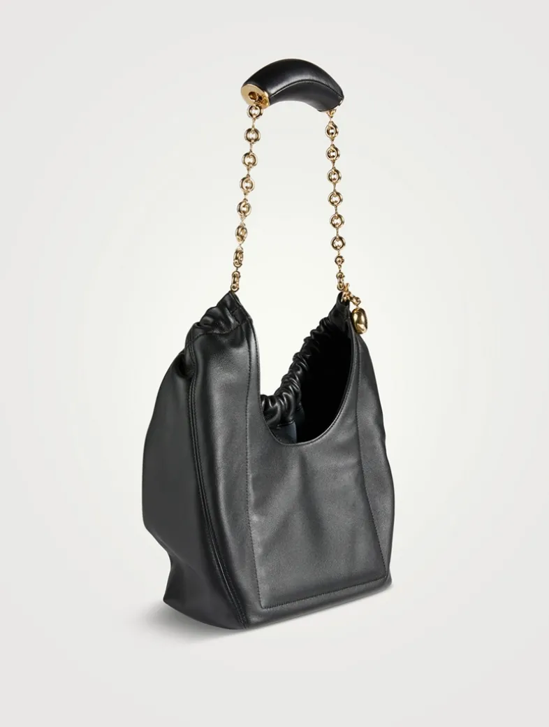 Small Squeeze Leather Shoulder Bag