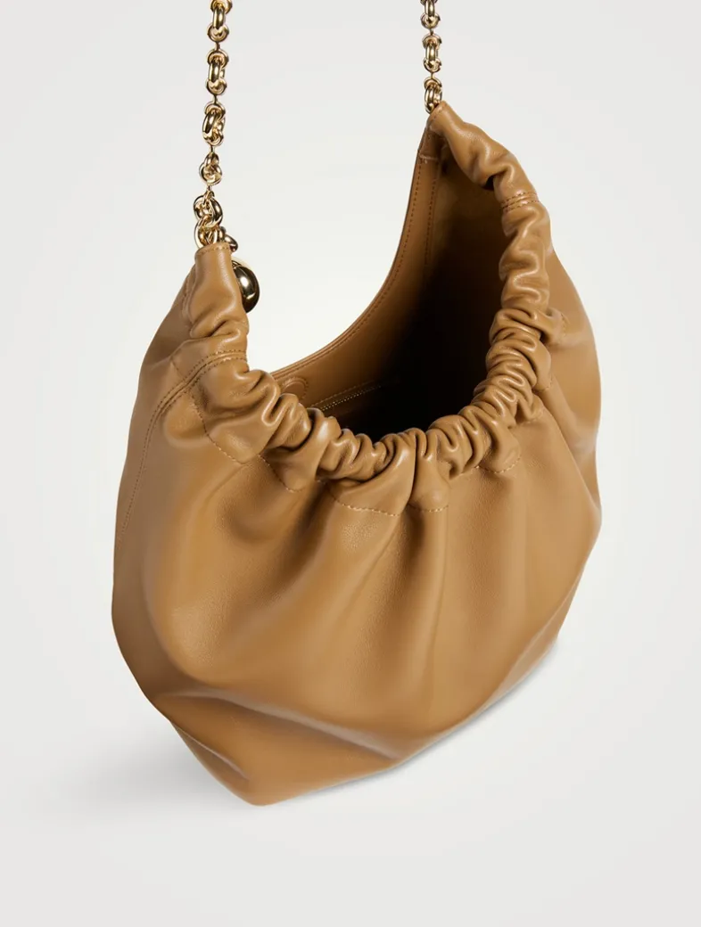 Small Squeeze Leather Shoulder Bag