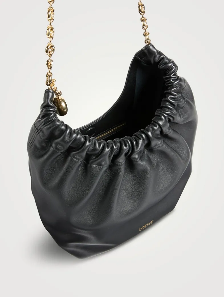 Small Squeeze Leather Shoulder Bag