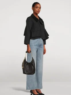 Small Squeeze Leather Shoulder Bag