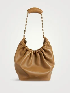 Small Squeeze Leather Shoulder Bag