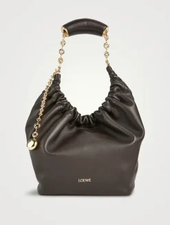 Small Squeeze Leather Shoulder Bag