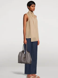 Small T Timeless Leather Shopping Bag