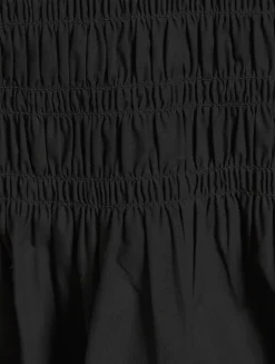 Smocked Side-Tie Blouse