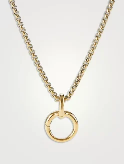 Smooth Amulet Holder In 18k Yellow Gold